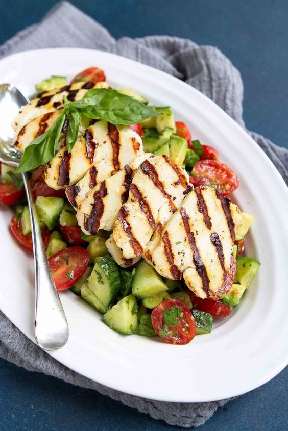 Grilled Halloumi Salad